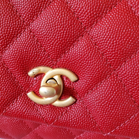 Chanel coco handle red caviar gold hw mini bag - Picture 13 of 15